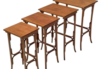 Vienna Secession Bentwood Nesting Tables by Michael Thonet for Thonet, 1900s